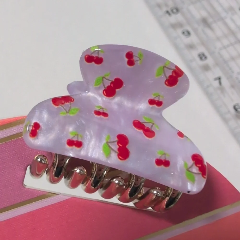Piper K Set of 6 Claw Hair Clips Cherry, Strawberry, and More